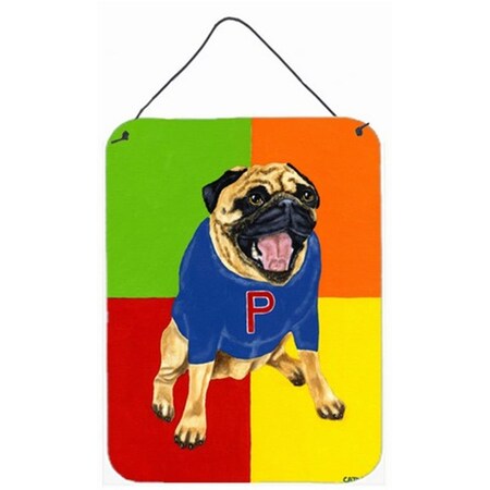 Carolines Treasures Go Team Varsity Pug Wall or Door Hanging Prints AMB1068DS1216